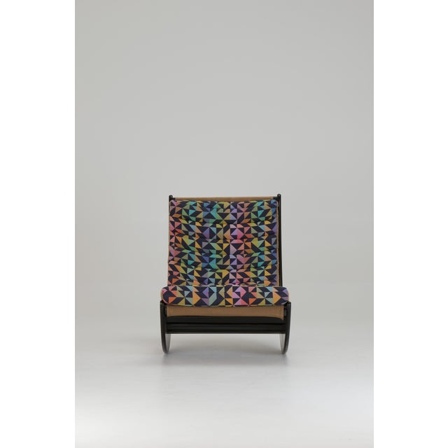 Designed by Verner Panton for Rosenthal Studio-Line in the 1970s, this 'Relaxer' rocking chair features a black-lacquered...