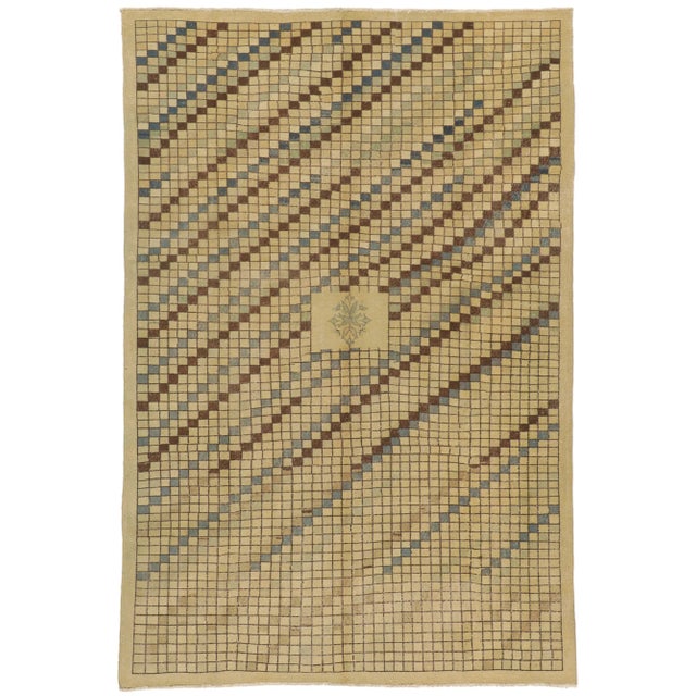 Rustic Vintage Turkish Sivas Rug - 06'11 X 10'03 For Sale - Image 10 of 10