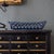 1970s Farmhouse Open Lattice Blue Ceramic Oval Bread Baguette Basket or Fruit Bowl For Sale - Image 10 of 10