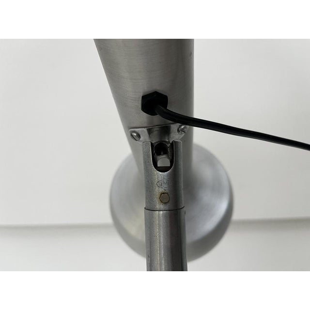 Space Age 2-Light Floor Lamp in Brushed Metal, Italy, 1960s For Sale - Image 6 of 11
