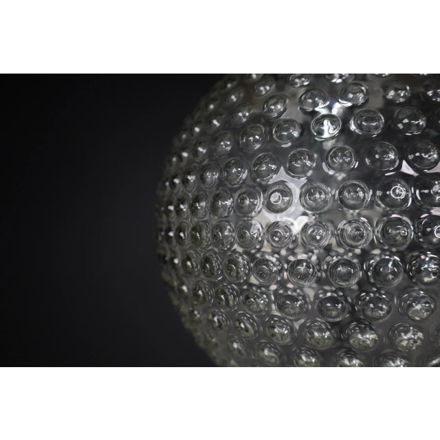 Large Chrome and Bubble Glass Pendant by Rolf Krüger for Staff, Germany, 1970s For Sale - Image 6 of 12