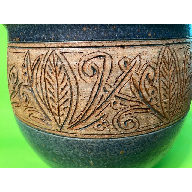 David Greer Incised Lidded Pottery Vessel Chairish