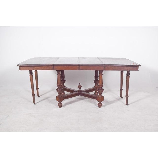 Wood European Square Extendable Dining Table, 1890s For Sale - Image 7 of 13