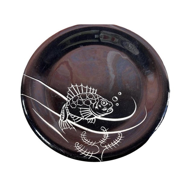 Fish Dish Set from Vallauris, 1960s, Set of 12 For Sale - Image 14 of 16