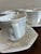 Ceramic Vintage Johnson Brothers Heritage White Ironstone Cups & Saucers — Set of 10 For Sale - Image 7 of 16