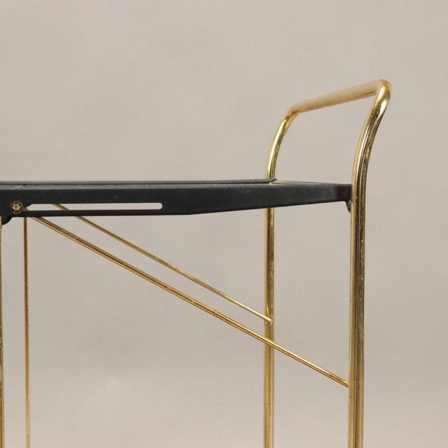 Vintage Foldable Serving Cart in Metal, Italy, 1980s For Sale - Image 4 of 9