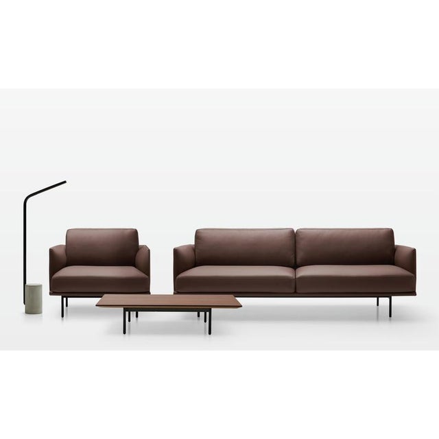 New York Low Coffee Table in Black Painted Metal and Ebony Wood by Quinti Sedute For Sale - Image 6 of 7