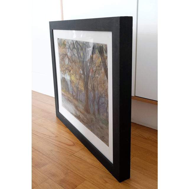 Jean Villeri, Landscape Composition, 1920s, Watercolor, Framed For Sale - Image 4 of 6