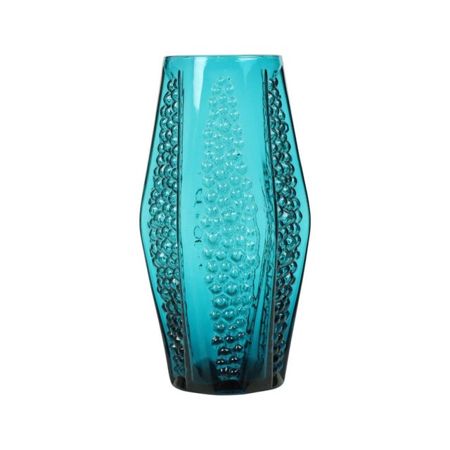 Vintage Blue Bubble Vase by Stolle Nieman, 1970s For Sale - Image 10 of 18