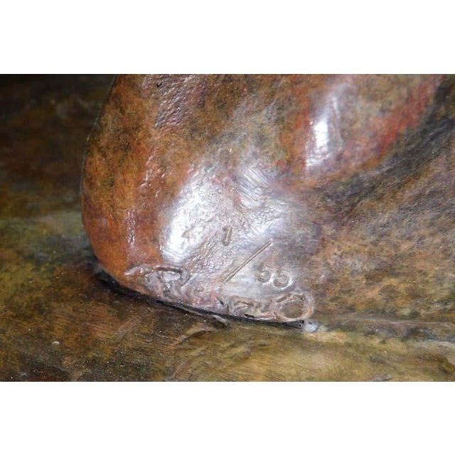 2010s Renzo "Awake" Bronze Sculpture Hand Signed Artwork 58h X 26w X 16d For Sale - Image 5 of 17