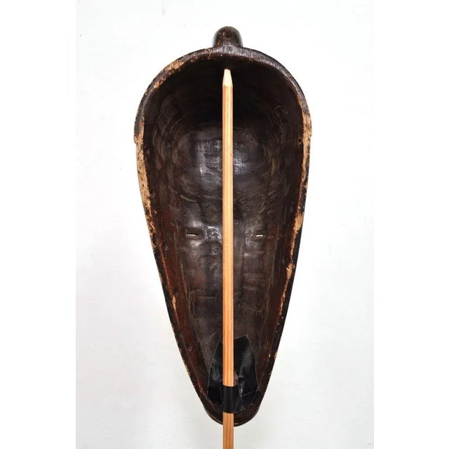 Brown Vintage West African Mask, 20th Century For Sale - Image 8 of 9