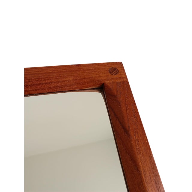 Brown Mid-Century Danish Teak Model 162 Hallway Mirror by Aksel Kjeersgard, 1960s For Sale - Image 8 of 12