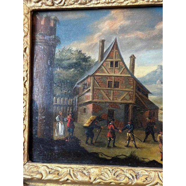Landscape Composition, 18th Century, Oil Painting on Panel, Framed For Sale - Image 3 of 12