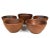 Set of 5 genuine teak wood carved bowls made by Dolphin in Thailand. Each bowl has unique natural wood patterns and colors...