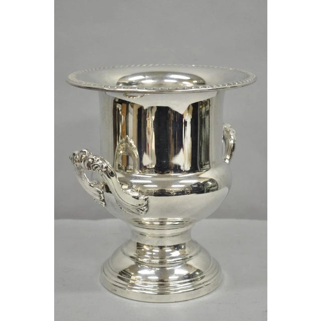 Victorian Vintage Silver Plated Trophy Cup Urn Champagne Chiller Ice Bucket by Eales For Sale - Image 3 of 12
