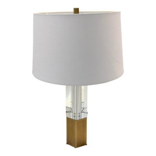Bodil Crystal & Brass Lamp For Sale
