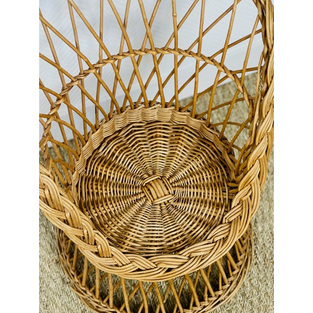 Vintage Handcrafted Rattan Children's Armchair, 1960s For Sale - Image 10 of 11