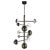 Contemporary Ares Brushed Black Metal Chandelier by Alabastro Italiano For Sale - Image 3 of 3