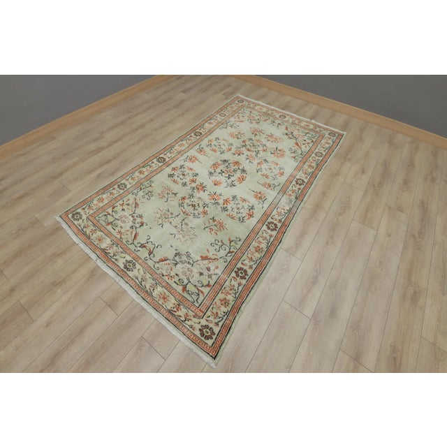 1950s High Quality Turkish Anatolian Vintage Handmade Anatolian Area Rug Size: 5.1 x 8.5 feet (158 x 260 cm) 62 x 102...