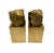 Vintage Brass Owl Bookends Pair MCM Mid Century Detailed Owl Head Pedestal M4. For Sale - Image 4 of 8