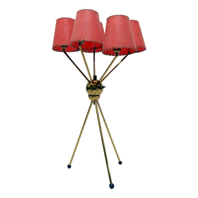 Brass 1950s Sputnik Table Lamp For Sale