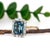 5.46ct London Blue Topaz & Natural Diamond Ring in Solid 14k White & Yellow Gold, Size 6.75 For Sale - Image 4 of 7