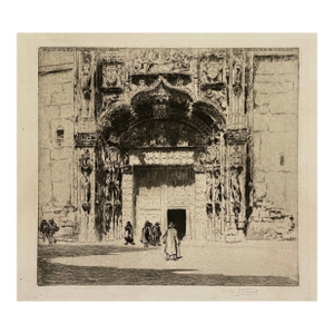 1910s Arthur Turrell Salamanca Cathedral Etching