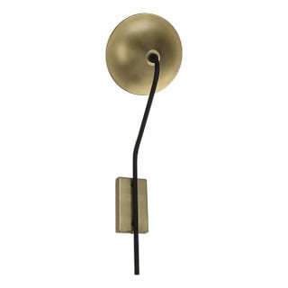 NOIR Messala Sconce, Black Iron and Brass Finish For Sale