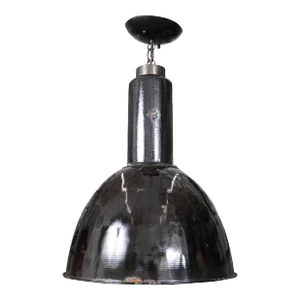 Industrial Style Enameled Pendant Fixture