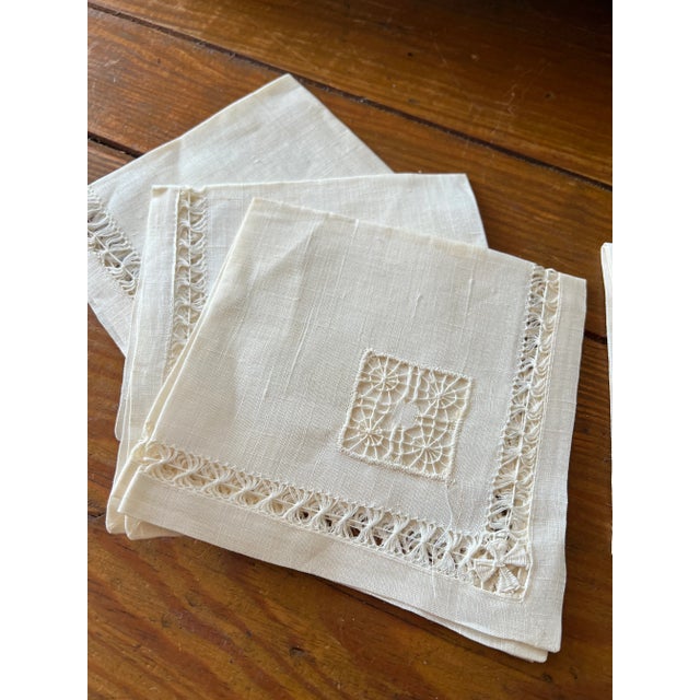 1970s 1970s Oatmeal Linen Napkins- Set of 8 For Sale - Image 5 of 6