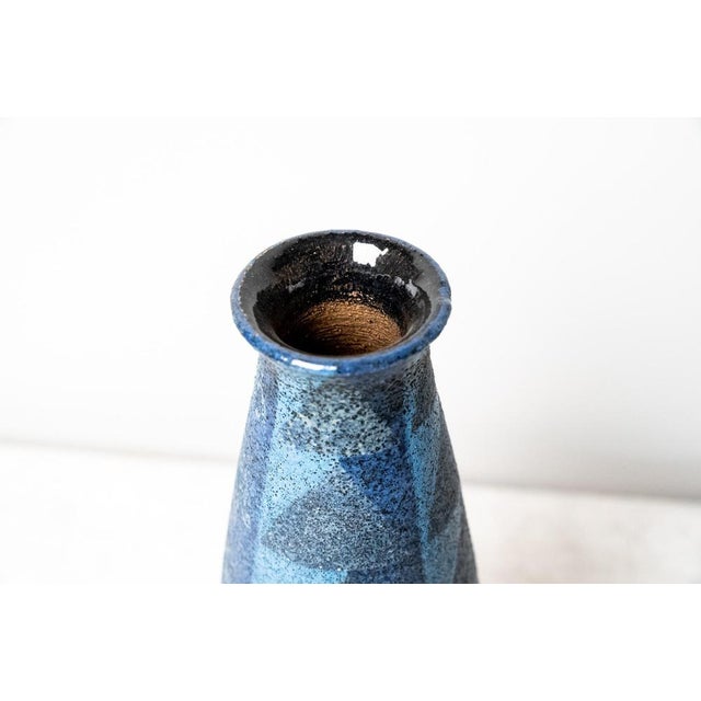 Bitossi ceramic vase, Made in Italy, 1950s. Beautiful and Rare Ceramic Vase with geometric design in multicolored glaze in...