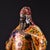Vintage Chinese Cloisonné Enamel Guan Gong Figure | 9.4lb Copper Statue With Halberd For Sale In Los Angeles - Image 6 of 10