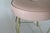 Vintage Pale Pink & Brass Vanity Seat / Stool / Chair For Sale - Image 9 of 16