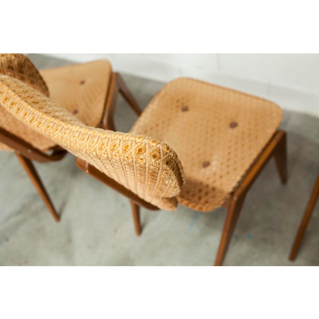 Chairs and Lounge Armchairs attributed to Roger Landault for ABC, 1950s, Set of 6 For Sale - Image 14 of 18