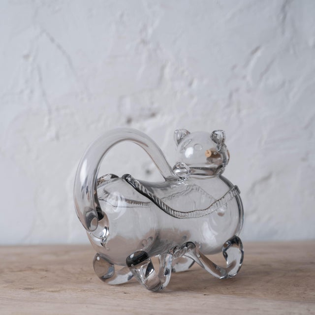Transparent Danish Holmegaard Glassworks Fyldehund Dog Decanter For Sale - Image 8 of 9