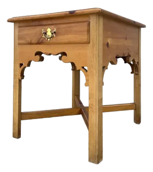 Thomasville Replicas Pine Chippendale Style Side Table