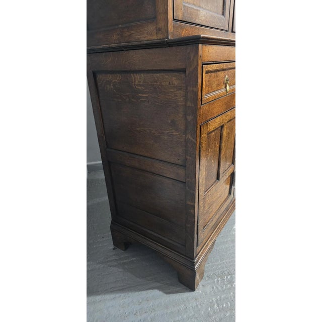 Georgian Oak Court Cupboard For Sale - Image 10 of 18