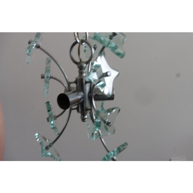 Metal Glass Sputnik Chandelier from Fontana Arte, Italy, 1960s For Sale - Image 7 of 9