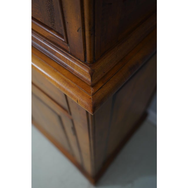 Century Large Country Distressed Finish Tv Armoire For Sale - Image 10 of 18