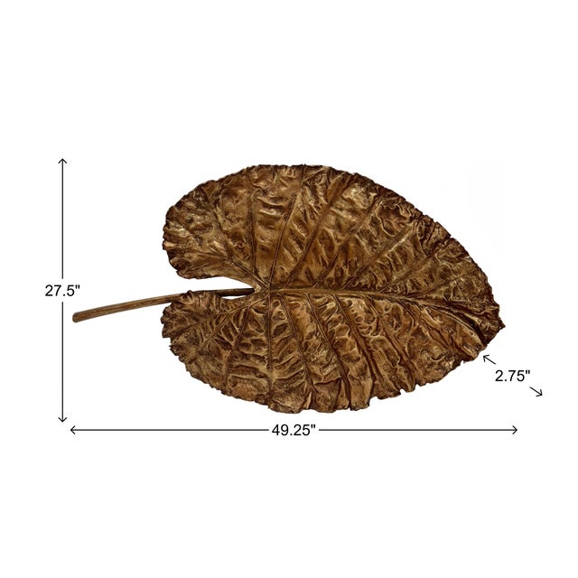 Contemporary Gilded Canopy Leaf Wall Decor - Large For Sale - Image 3 of 11