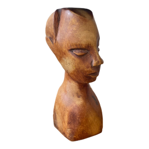 Vintage Hand-Carved Wooden Figurine Africa
