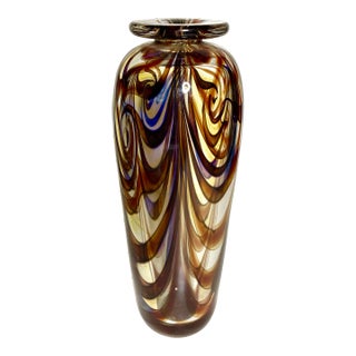 Art Glass Vase Signed by Roger Gandelman For Sale