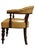 19th Century Cream Leather Buttonback Open Frame Armchair For Sale - Image 3 of 10
