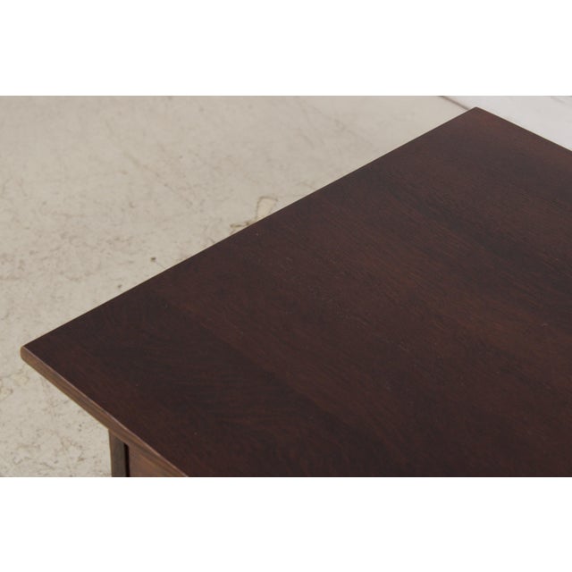 Stickley Harvey Ellis Inlaid Arts & Crafts Oak Desk For Sale - Image 12 of 17