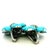 Circa 1980s Italian 18k White Gold Persian Turquoise and Diamond Floral Earrings For Sale - Image 11 of 12