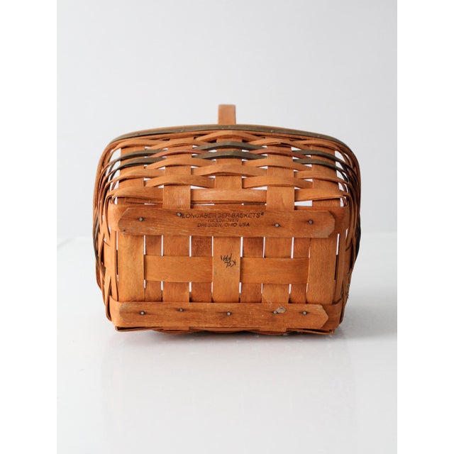 1991 Lonaberger Market Basket With Handle For Sale - Image 11 of 12