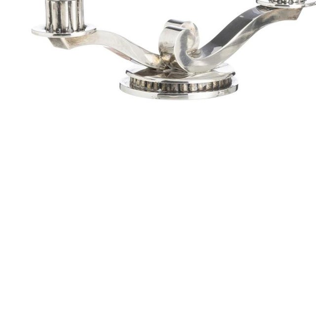Art Deco Silver Candelabras, Set of 2 For Sale - Image 3 of 6