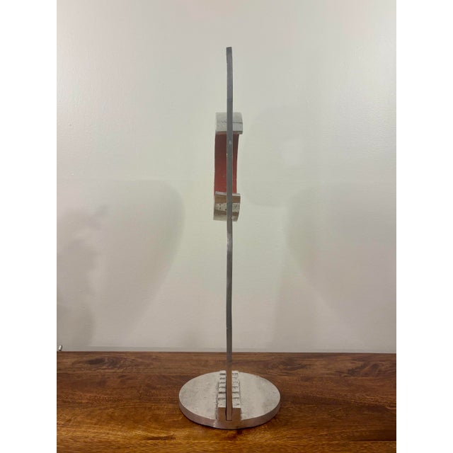 1977 Signed Aluminum Abstract Sculpture by Beni Winkler For Sale - Image 9 of 11