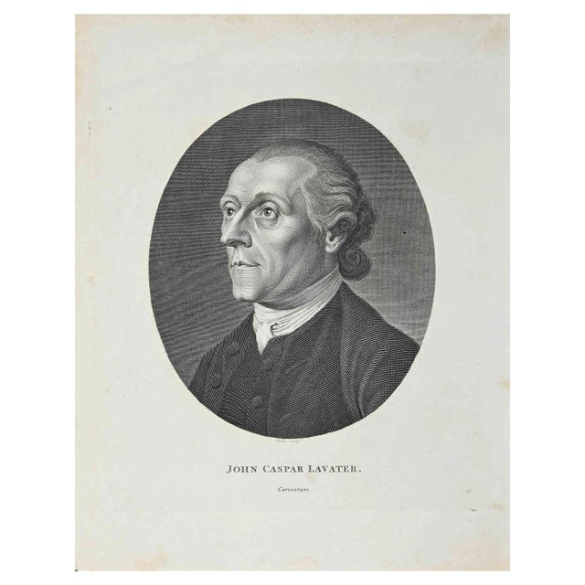 Richard Rhodes, Portrait of John Caspar Lavater, Original Etching, 1810 For Sale