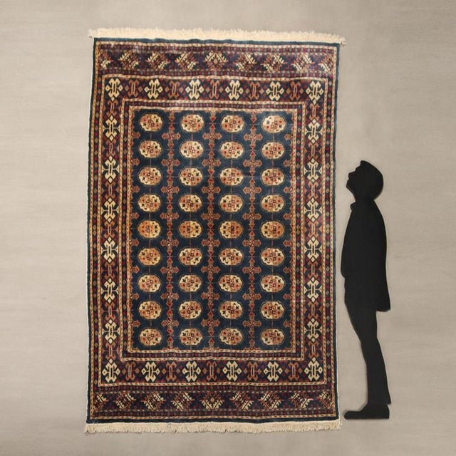 Modern cotton rug, fine knot and machine made. In good condition. This piece is attributed to the mentioned...